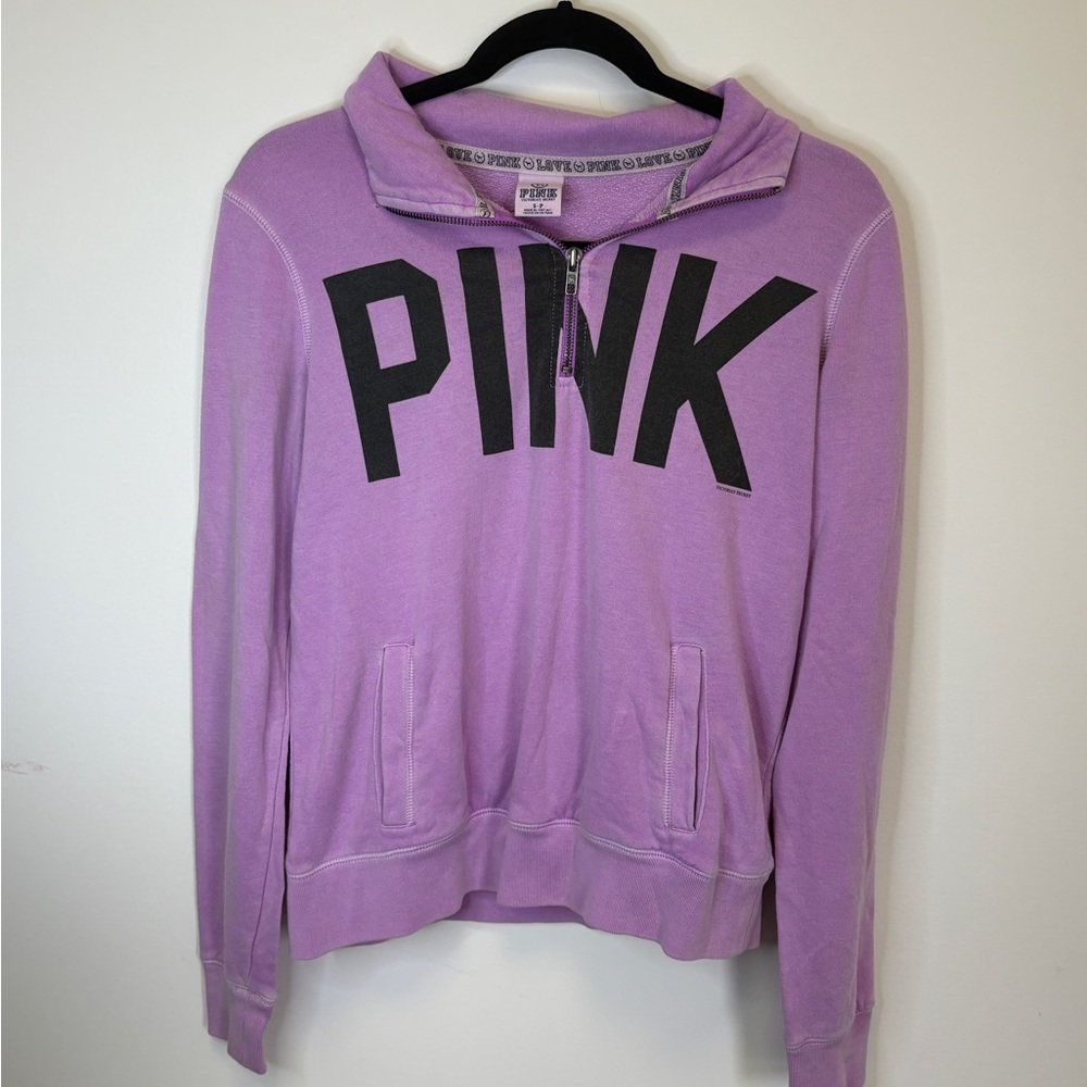 PINK Victoria's Secret Purple Hoodie with Black Lettering